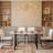 Rectangular Tempered Glass Dining Table with Marble Pattern