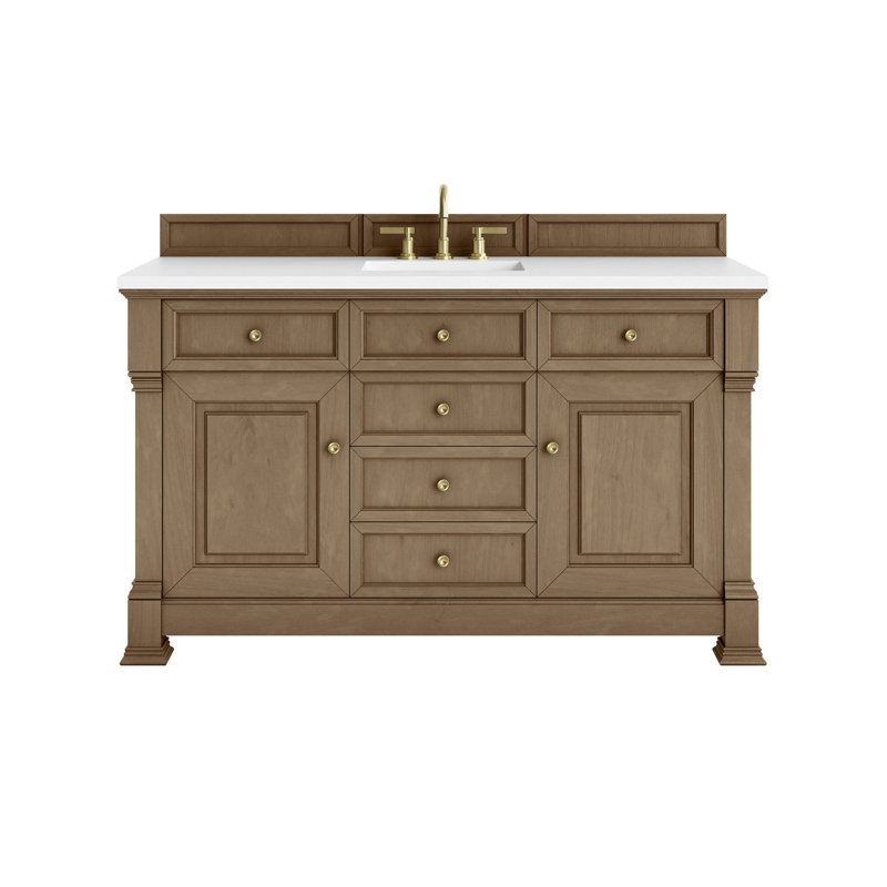 Brookfield 59.88'' W Single Bathroom Vanity Base, Pecan