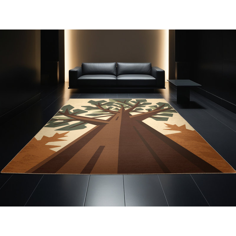Tapis géométrique en cèdre parrilla lavable à la machine lavable à la machine, 3 x 5