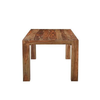 75" Brown Solid Wood Dining Table