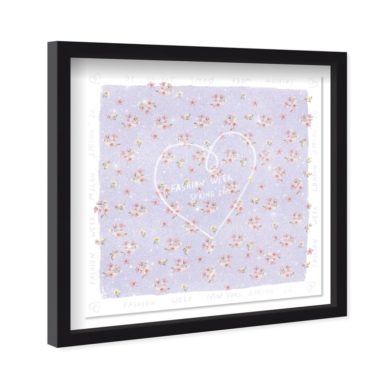 Lilac Spring Fashion Print by Oliver Gal, 13.5"H x 13.5"W, Black Shadowbox