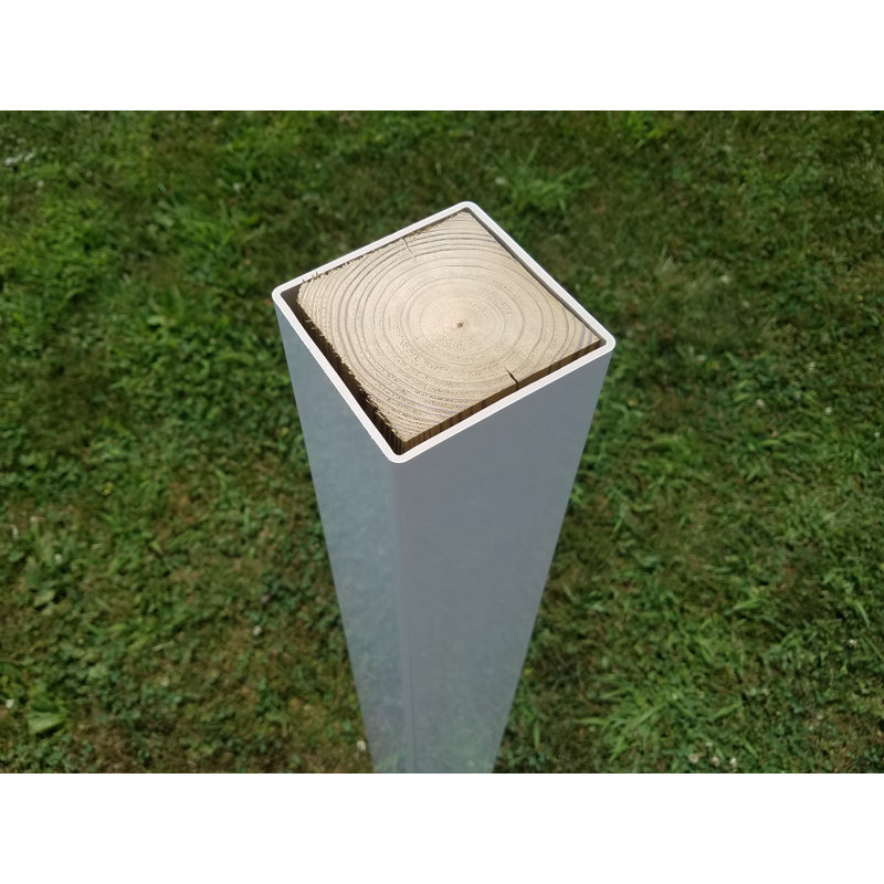White Vinyl 42-Inch Mailbox Post Sleeve