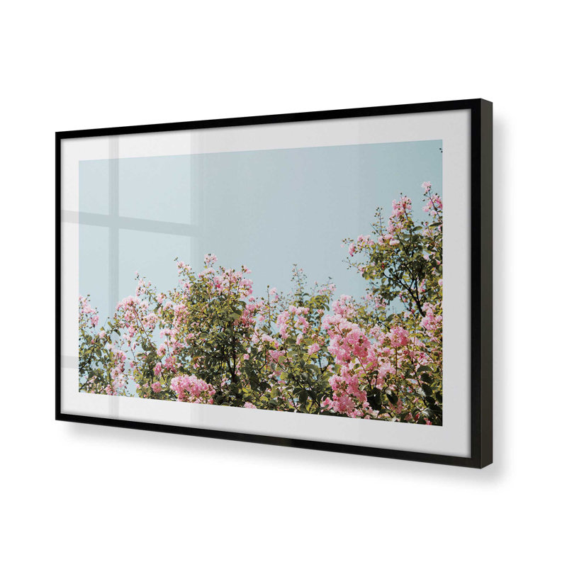 «Blossoming Canopy Print», dans un cadre, Cadre noir satiné, H 12 po x l 15 po x P 1,25 po