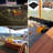 76" Fir Wood Outdoor Sandbox with Adjustable Canopy, Convertible Picnic Table and Seats