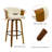 Lesli 30.51'' Swivel Tufted PU Leather Upholstered Counter Stool-1621523649