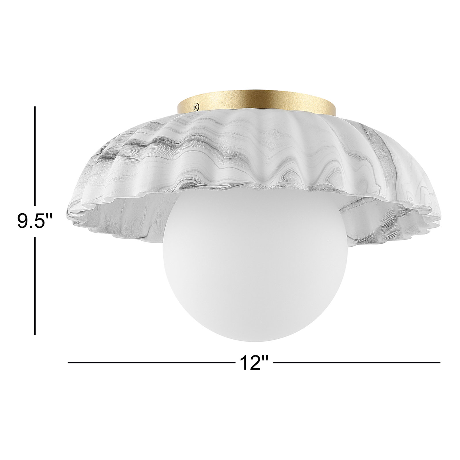 Irene Single Light Ceramic Flush Mount