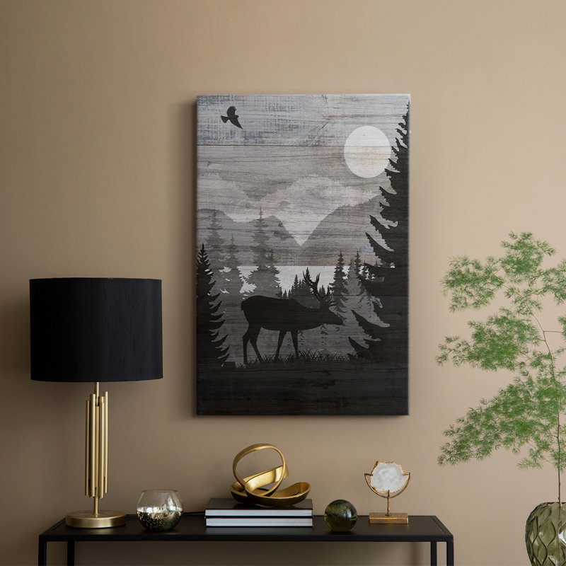 Wapiti de paysage canadien - galerie Cavas, H 18 po x l 12 po