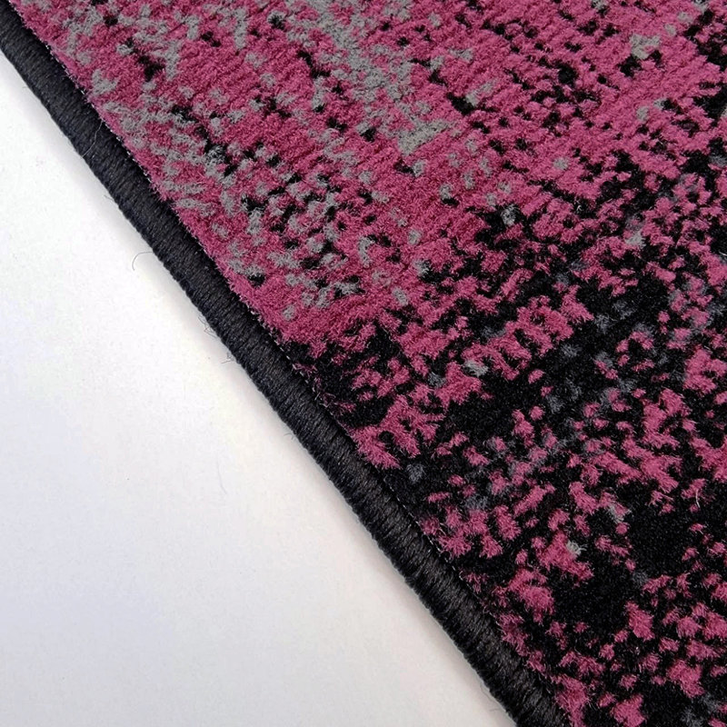 Aayusha Violet/Black Rug, Rectangle 120 x 170cm