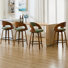 Tabourets de bar pivotants de 30 po en similicuir Kovacs, tabourets de bar en bois avec repose-pieds