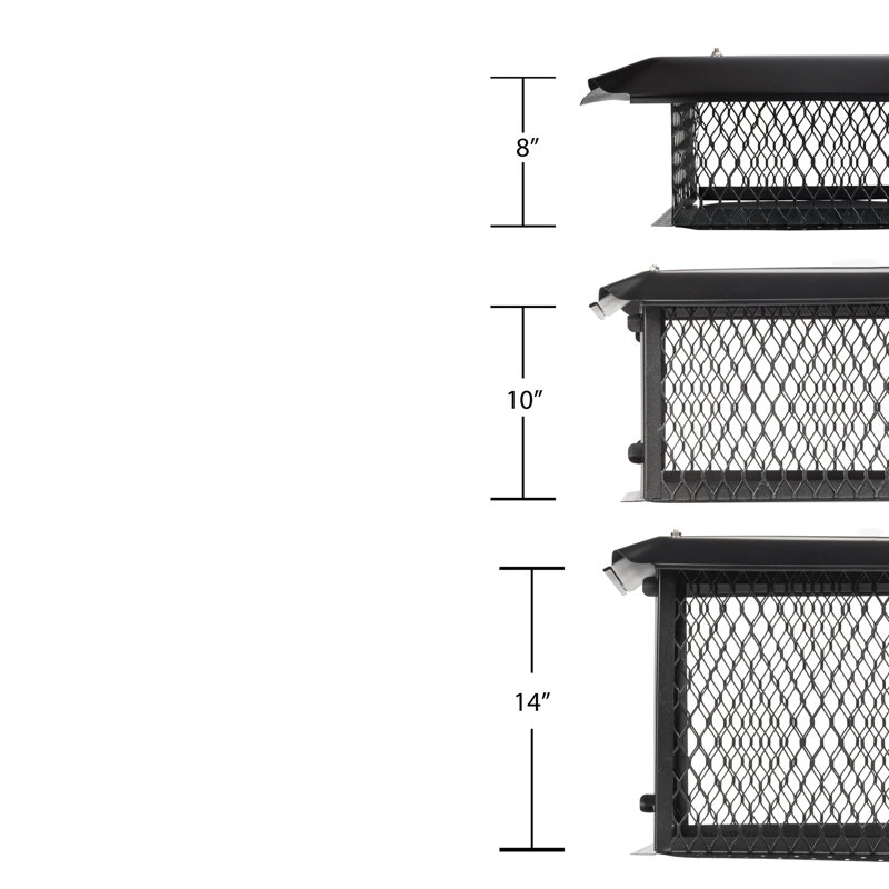 Mitron multi-carneaux en acier galvanisé, H 8 po x l 10 po x P 10 po
