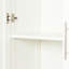 Garde-robe blanche avec 2 portes et 3 cloisons, 4 espaces de rangement, des espaces de conception faciles à nettoyer, des matériaux résilients produits, entièrement complète