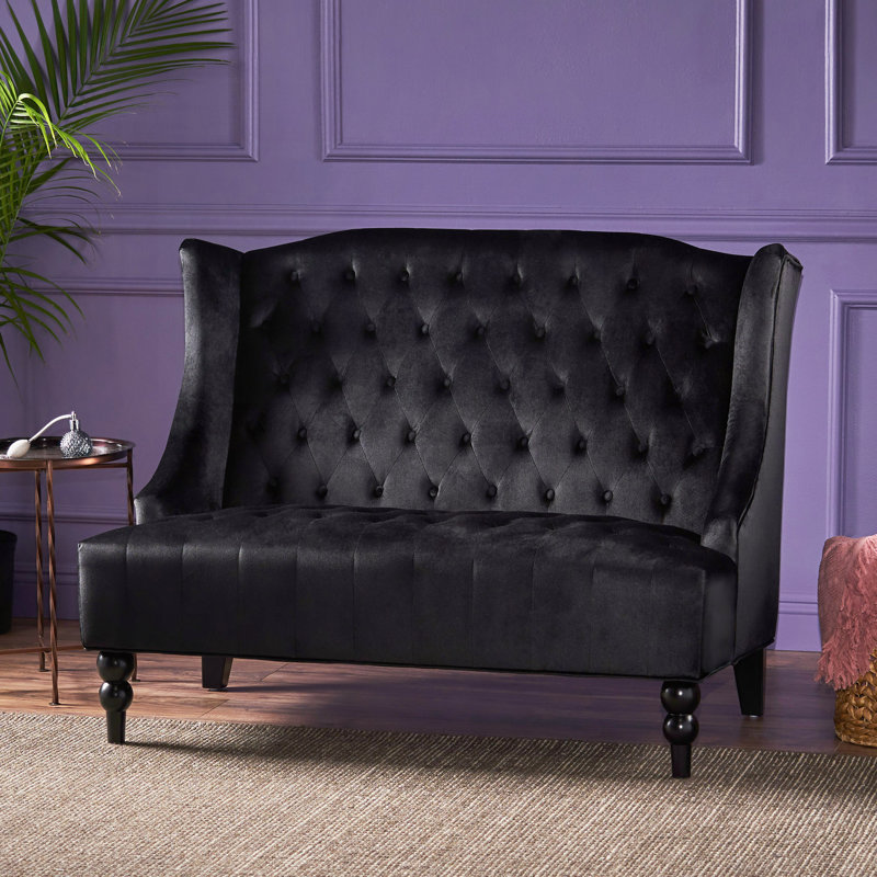 Causeuse Luxury Velvet, Black