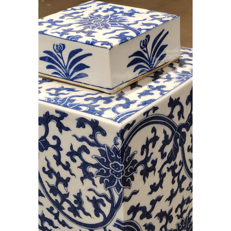 Handmade Porcelain China Ginger Jar
