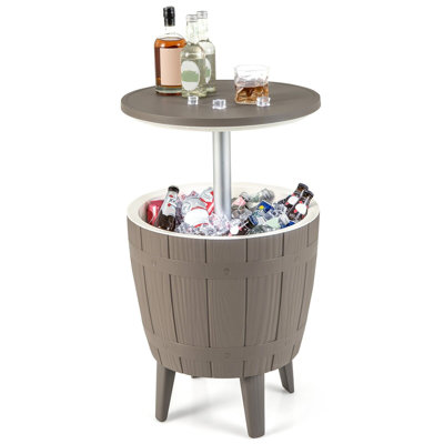 Harvill Round Extendable Outdoor Side Table , 48cm cm W 48cm cm D