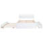 Structure de lit de taille moderne avec lit gigogne simple et 2 tiroirs pour un rangement efficace en blanc ultra brillant