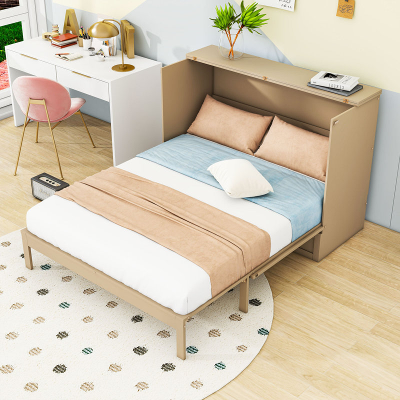 Armoire-lit escamotable 1 tiroir avec station de charge USB et prise