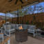 22" Propane Gas Fire Pit Table, 40000 BTU Square Steel Fire Pit With Beautiful Wicker Base For Outside Patio Deck Garden Backyard-Black