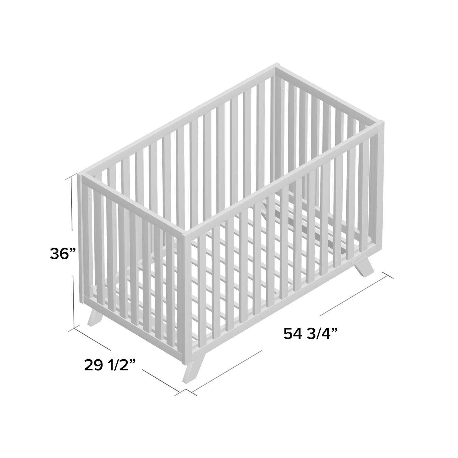 Soho 4 -in-1 Convertible Crib, White/Natural