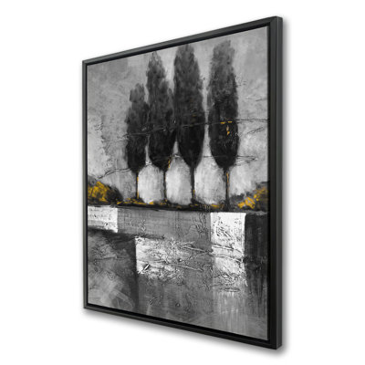 Paysage industriel avec arbres - Toile encadrée Home Decor