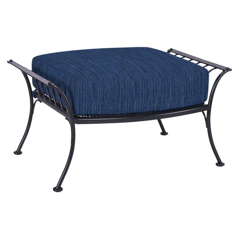 Monterra Outdoor Ottoman, Graphite, Flagship Stone Sunbrella®
