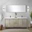 Meuble-lavabo double 72 po Rustic X P 20 po D, dessus en quartz blanc et robinet en métal