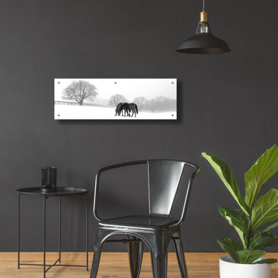  «Grazing pair» par Erin Clark, art mural en verre acrylique, 48 po x 16 po