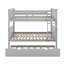 Lit superposé double au-dessus de double avec lit gigogne simple et échelle-284606374