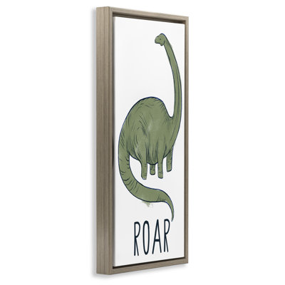 «Dinosaur Roar Brachiosaurus», art mural sur toile flottante par Daphne Polselli