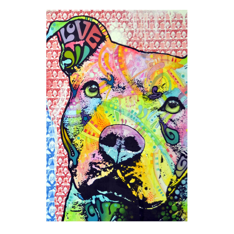 Thoughtful Pit Bull This Years by Dean Russo - Print on Canvas, 66.04 cm H x 45.72 cm W x 1.91 cm D, No Frame