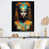 Impression noire sur toile encadrée