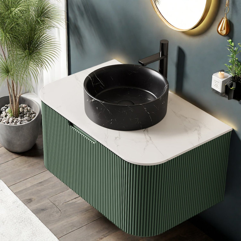 Meuble-lavabo moderne (avec meuble-lavabo et lavabo) avec rangement