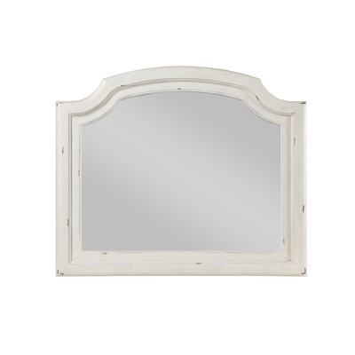 Miroir de coiffeuse biseauté blanc antique Jaqueline