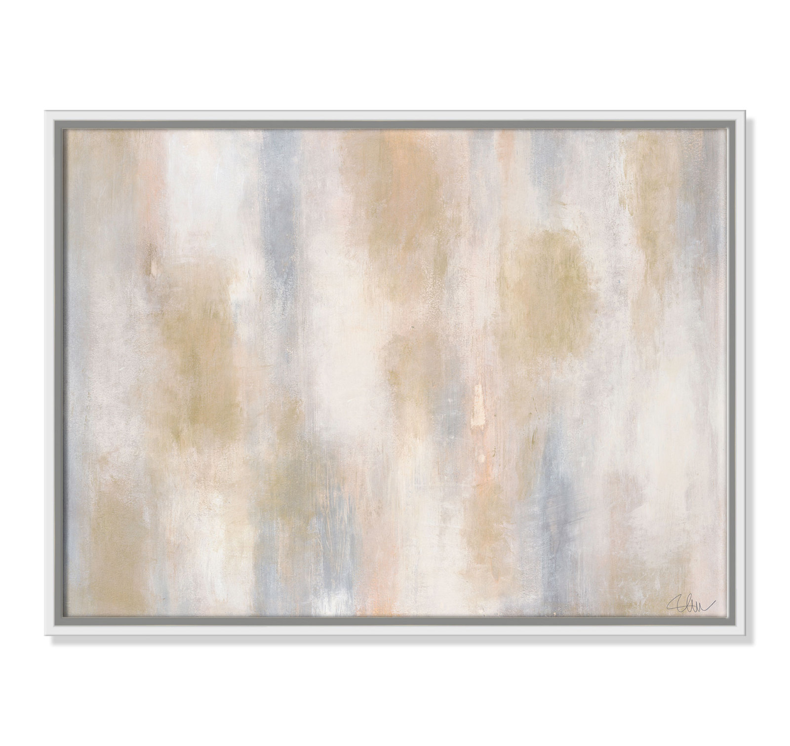 Cassiel "Pulsating Shimmer" Print, 18" H x 24" W x 2" D, White Framed