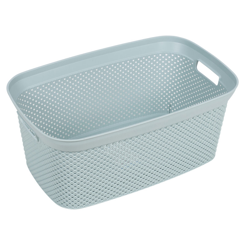 Plastic Laundry Set with Handles, Teal