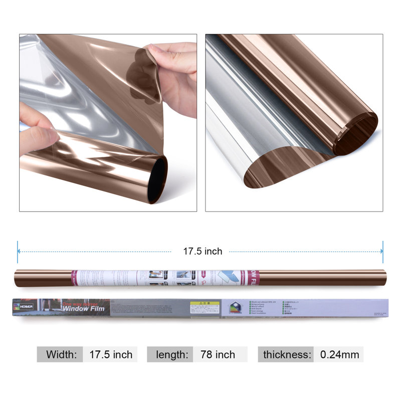 Abstract Non-Wall Damaging Window Decal, Brown Silver