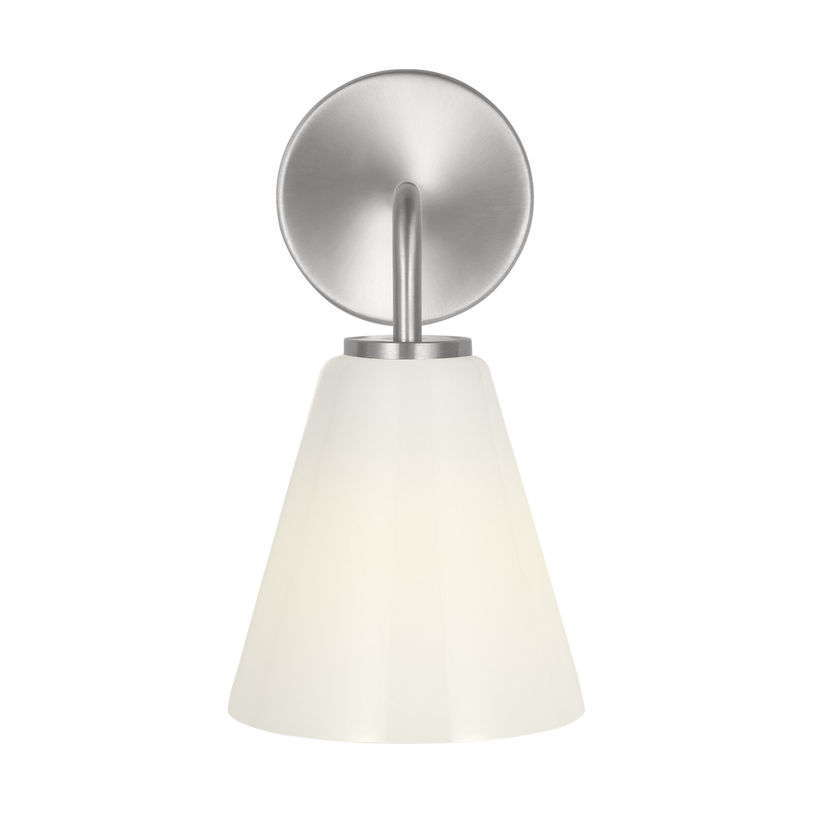Senda One Light Vanity, 1, Brushed Nickel, White