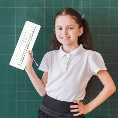 Paquet de 2, tableau blanc à numéros effaçables à sec 4 po x 12 po, tableau blanc à double face avec 0 à 10 chiffres d'un côté, 0 à 20 de l'autre pour le bureau des étudiants