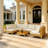 Outdoor Conversation Set,Modular Outdoor Sectional Furniture Set,7 Piece Wicker Patio Furniture Set