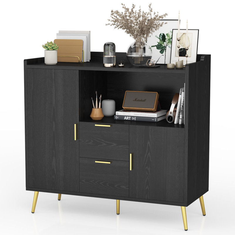 Armoire de rangement Garvee, Noir