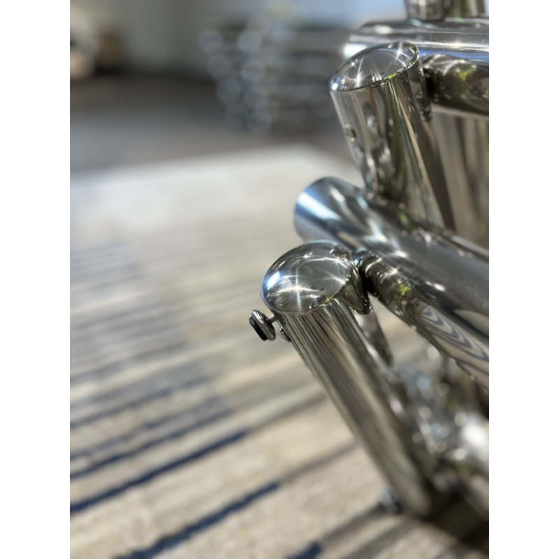 Glass Top Coffee Table, Silver