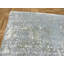 Tapis de la surface en soie 5 pi 11 po x 9 po main one-of-kind noué la blue