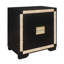 Noir vivant / or table de chevet