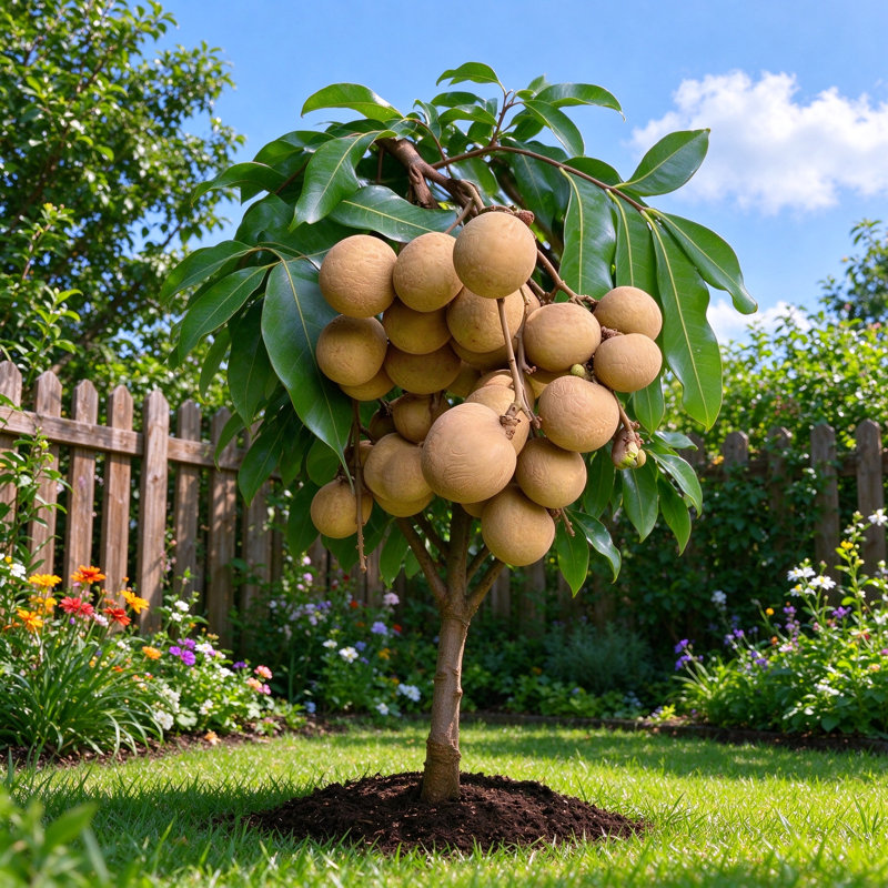 MistFoliage Longan Tree - Live Fruit Tree Sapling, Edible Longan Seedling for Patio & Garden