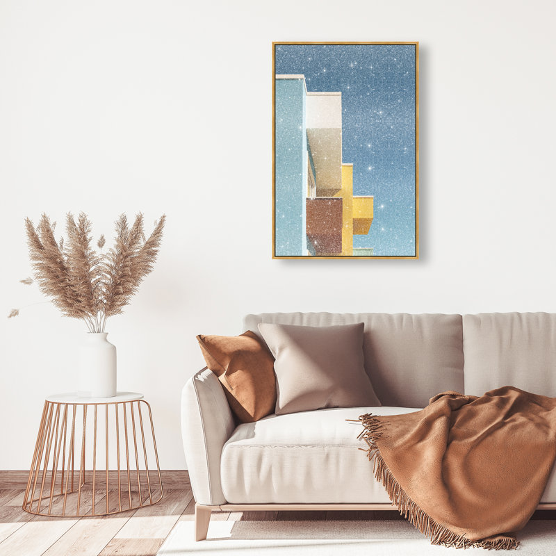 Orthogonal Sky View Print by Oliver Gal, 31"H x 46"W, Gold Floater Frame