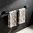 Stainless Steel Towel Bar for Bathroom - Matte Black Wall Mounted Towel Rack with Hardware, Modern Bathroom Towel Holder for Home Decor