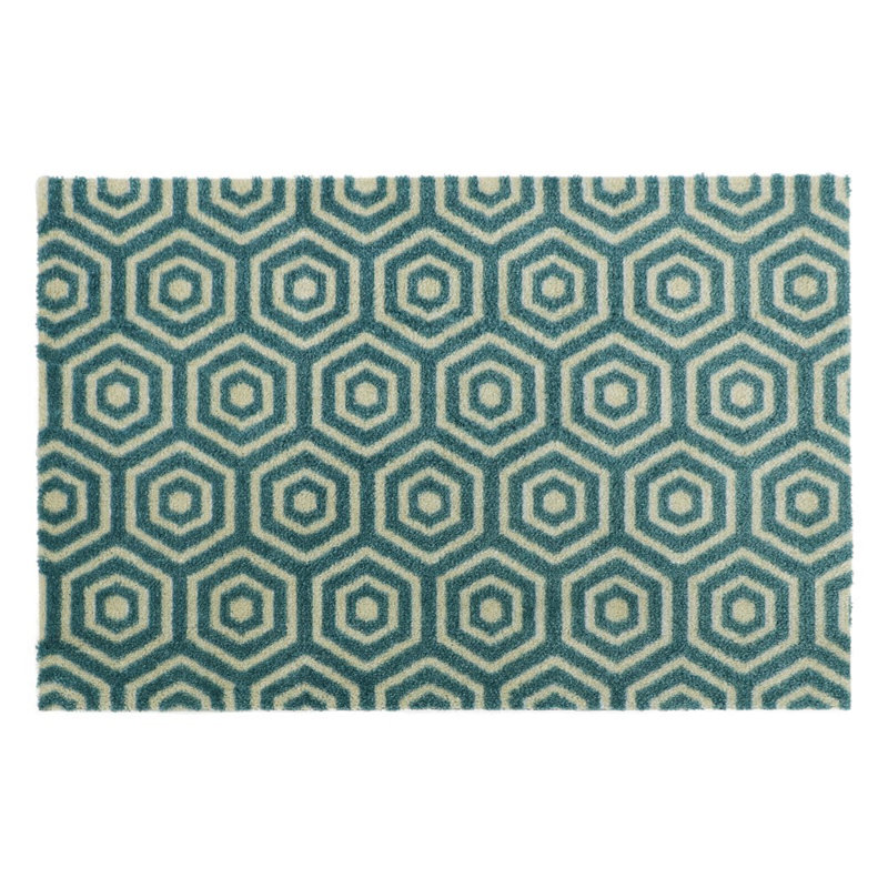 Non-Slip Geometric Indoor Doormat, Rectangle 50cm W x 75cm L