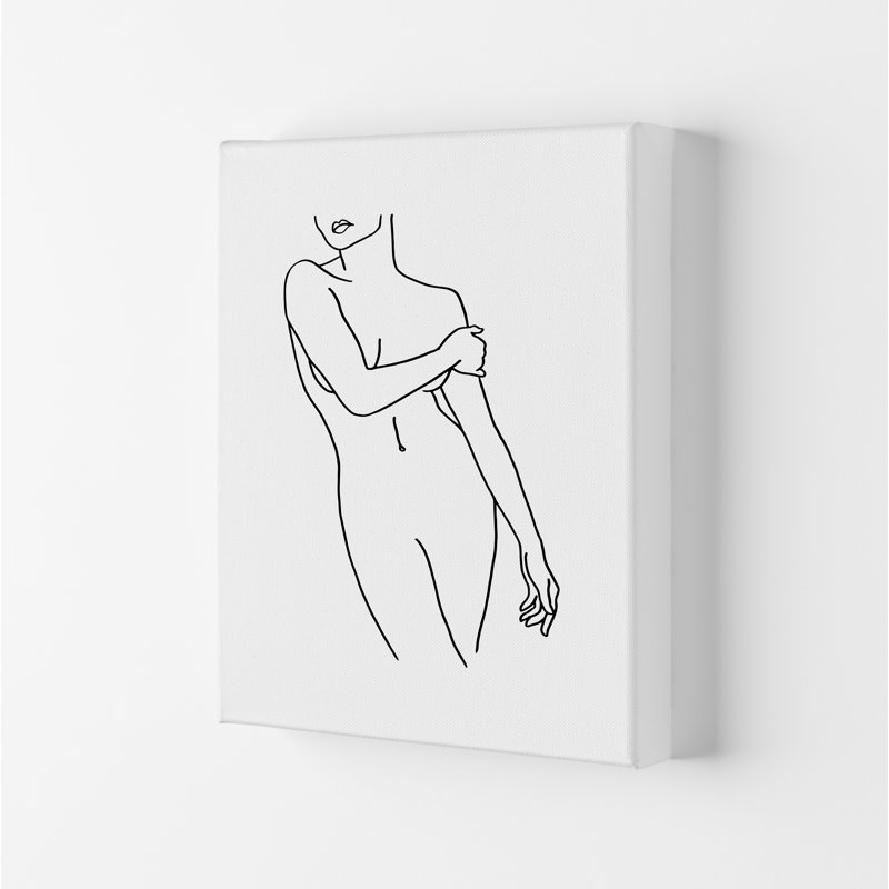 Female Front Pose - Print, 29.7cm H x 21cm W x 4cm D, Wrapped Canvas