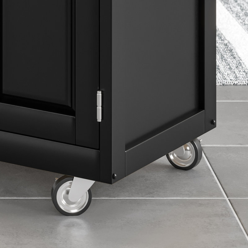 Littrell Kitchen Island, Black