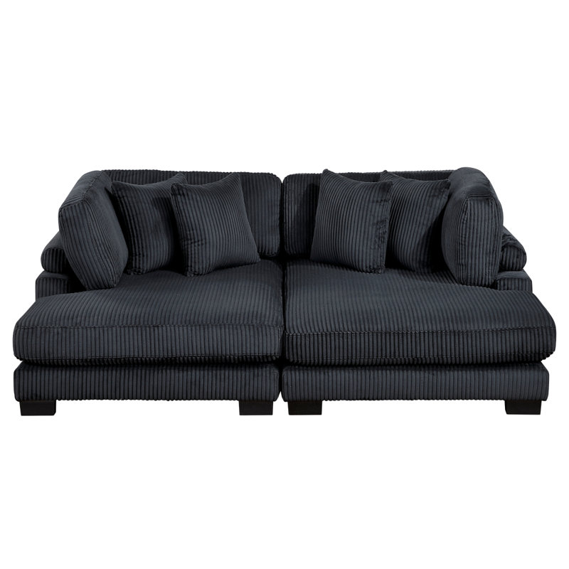 Chaise longue noire Traverse