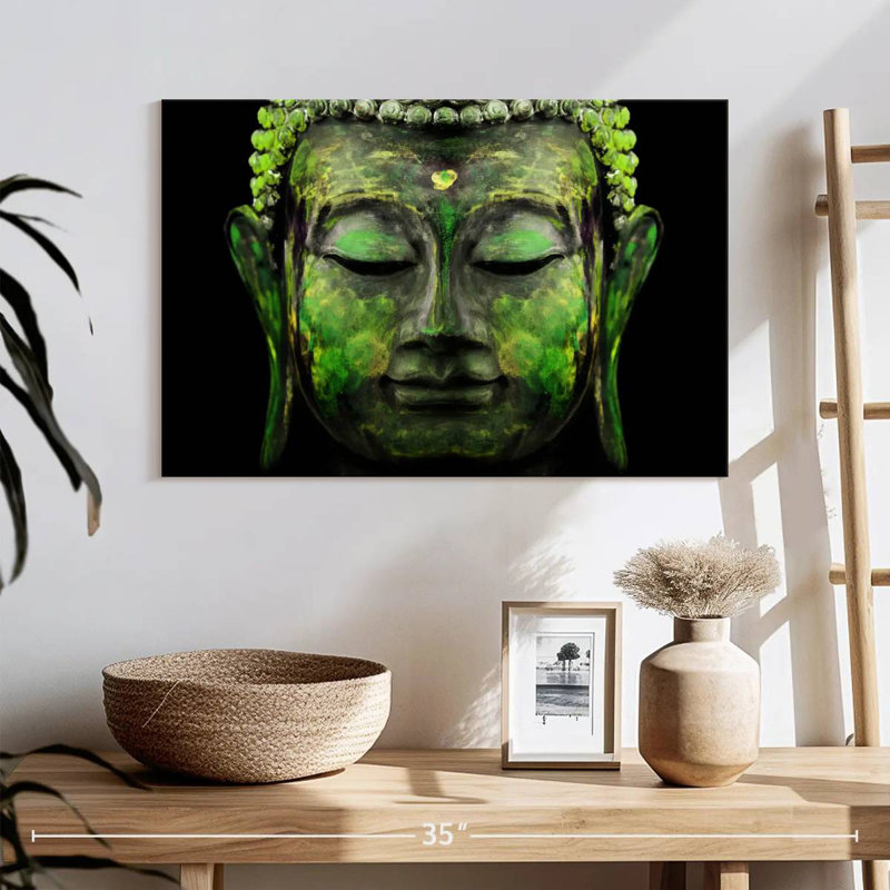 Adella Green Buddha, 16" H x 24" W
